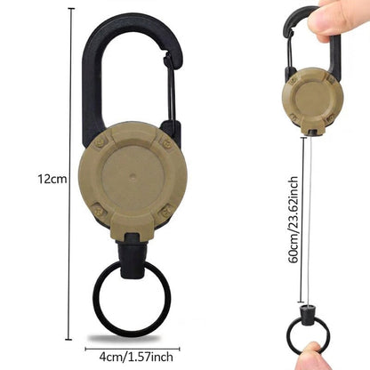 New Multifunctional Retractable Pull Reel Carabiner Keychain