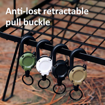 New Multifunctional Retractable Pull Reel Carabiner Keychain