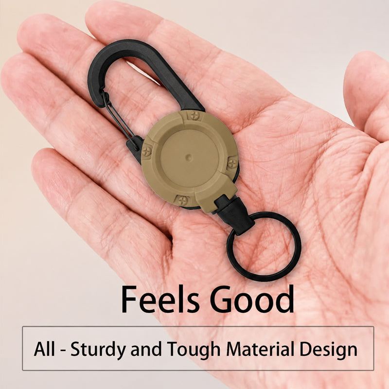 New Multifunctional Retractable Pull Reel Carabiner Keychain