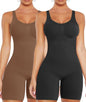 Shorts Bodysuit for Women Tummy Control Shapewear Seamless Sexy Butt Lifting Workout Bodycon One Piece Short Jumpsuit