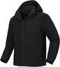 Men's Softshell Jacket Tactical Waterproof Fleece Lined with Hood Windbreaker Rain Shell Outerwear for Outdoor Hiking