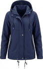 Rain Jacket Women Waterproof Lightweight Drawstring Zip Rain Coats Hiking Outdoor Travel Windbreaker with Hood