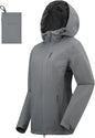 Women's Rain Jacket Packable Waterproof Lightweight Raincoat with Hood Hiking Cycling Golf Travel Windbreaker