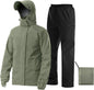 Rain Suit Waterproof Jacket with Pants 2 Pieces Breathable Lightweight Packable Raincoat with Hooded Rain Gear Unisex