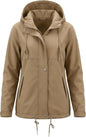 Rain Jacket Women Waterproof Lightweight Drawstring Zip Rain Coats Hiking Outdoor Travel Windbreaker with Hood