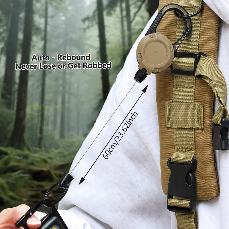 New Multifunctional Retractable Pull Reel Carabiner Keychain