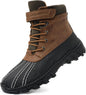 Men's Waterproof High-Top Hiking Boots, Microfiber Leather Upper, Memory Foam Insole, Anti-Slip Rubber Sole, Available with Mesh or Plush Lining