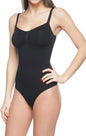Women's Soft Seamless Full Body Bodysuit Shaper with Thong Bottom and Adjustable Shoulder Straps