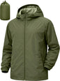 Men's Rain Jacket Windbreaker Waterproof Jacket Raincoat Cycling Running Hiking Gear Hood Lightweight Packable