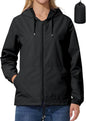 Womens Rain Jacket Lightweight Windbreaker Waterproof Raincoat Cycling Running Hiking Gear Hood Packable