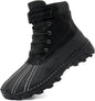 Men's Waterproof High-Top Hiking Boots, Microfiber Leather Upper, Memory Foam Insole, Anti-Slip Rubber Sole, Available with Mesh or Plush Lining