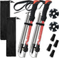 Collapsible Trekking Poles for Hiking - Lightweight Foldable Hiking Poles, 2 Pack Adjustable Aluminum Walking Sticks with for Men, Women, Kids, Seniors, Walking Poles for Backpacking, Camping, Travel