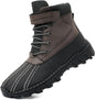 Men's Waterproof High-Top Hiking Boots, Microfiber Leather Upper, Memory Foam Insole, Anti-Slip Rubber Sole, Available with Mesh or Plush Lining