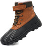 Men's Waterproof High-Top Hiking Boots, Microfiber Leather Upper, Memory Foam Insole, Anti-Slip Rubber Sole, Available with Mesh or Plush Lining
