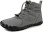 Mens Barefoot Winter Hiking Snow Boots Soft Lightweight Slip on Outdoor Grounding Shoes