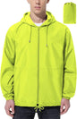 Mens Rain Jacket Raincoat Windbreaker Running Waterproof Lightweight Packable with Hood Travel Hiking Cycling