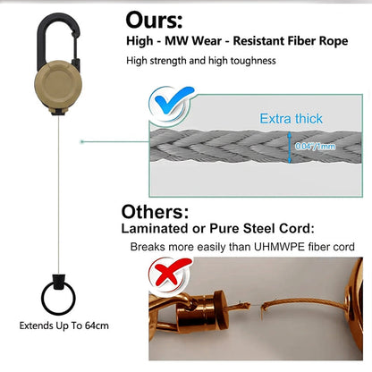New Multifunctional Retractable Pull Reel Carabiner Keychain
