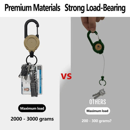 New Multifunctional Retractable Pull Reel Carabiner Keychain