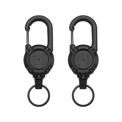 New Multifunctional Retractable Pull Reel Carabiner Keychain