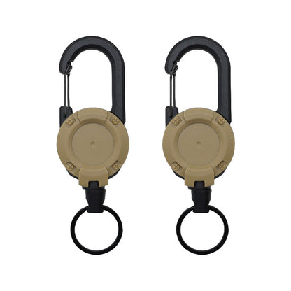 New Multifunctional Retractable Pull Reel Carabiner Keychain